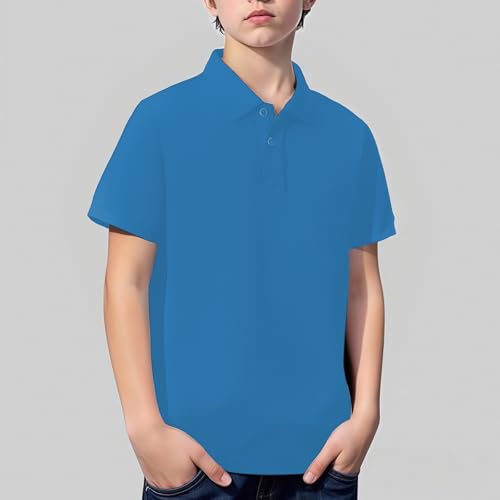 Kids Boys Girls Solid Color Short Sleeved Tops Spring Summer Autumn Children's Shirts Lapel Colar Top for School3
