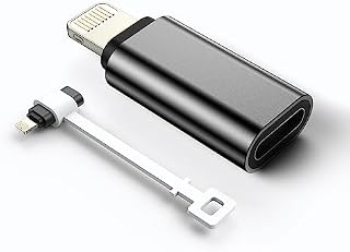 TechMatte Adapter USB C do Lightning, 1,8-2,2 A, 13 W, Standardowa ładowarka, obsługuje transmisję danych, kompatybilny z iPhone 14/13/12/11 Pro Max Mini/X/XR/XS/SE/iPad/iPod/AirPods, z linką