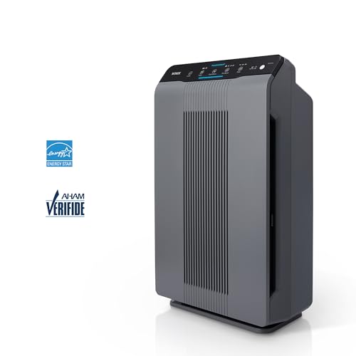 Winix Premium 4 Stage Air Purifier,Kills Virus&Bacteria - Only Guaranteed Tripple Certified Uk Allergy,Ecarf (Cadr 390M3)&Aham (360Sqft) Upto 1065 Sqft,2 Year Warranty,Korean Brand (5300-2),Gray