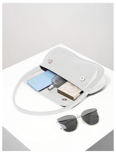 Image of Verdusa Women's Retro Flap Shoulder Bag PU Leather Top Handle Underarm Bag Purse