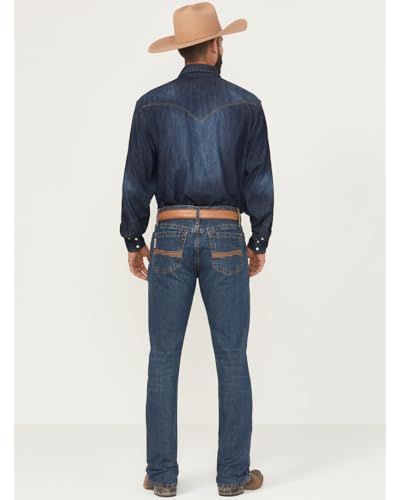 Cinch Men's Ian Dark Wash Slim Bootcut Rigid Denim Jeans - MB31436001 32W x 30L US3
