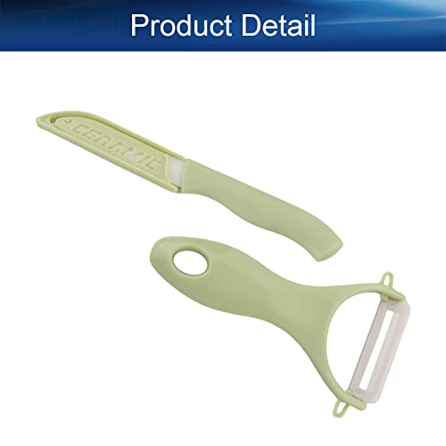 Set Cuchillo Cocina 3 Piezas Cerámica Verde miniatura 4