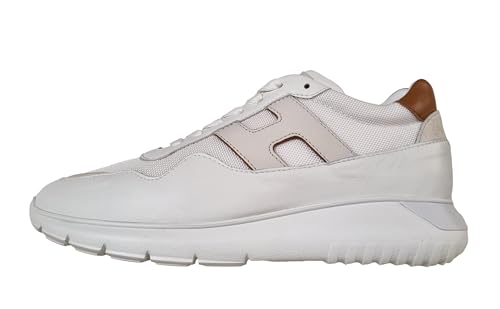 Strap type: Alla caviglia Hogan Scarpe Uomo Sneaker interactive3 Allacciato HXM3710EG30T4F0L2W Bianco (Bianco e Beige, Sistema Taglie Calzature EU, Adulto, Numero, Media, 43)