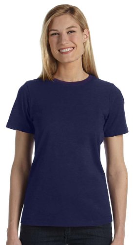 Ladies' Relaxed Jersey Short-Sleeve T-Shirt - HEATHER NAVY - M