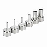 6 Pcs Hot Air Gun Nozzle,858 Heat Gun Nozzle Replacement Kits - 3/4/5/8/10/12mm Tips Tools for 858