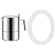 WMF Kult Espressokocher 300ml, Espressomaschine für 6 Tassen, Cromargan Edelstahl mattiert, Induktion, spülmaschinengeeignet