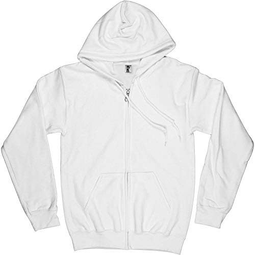 Polyphia Men's The Worst Zippered Hooded Sweatshirt X-Large White
