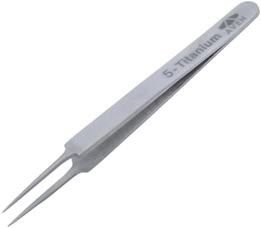 Cole-Parmer AO-07289-32 18062TT Titanium Precision Smooth Ultra-Fine Tip 5 Tweezers, 4.25" L; 1/Pk