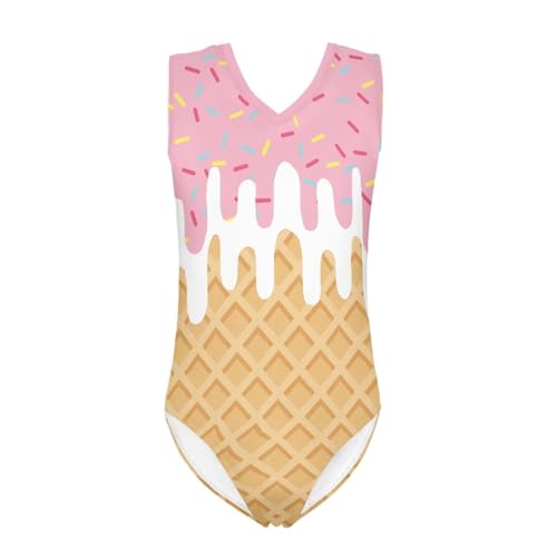 Image of KEIAHUAN Gymnastics Leotards for Girls Sleeveless Bodysuit Dance Leotards Performance Costume