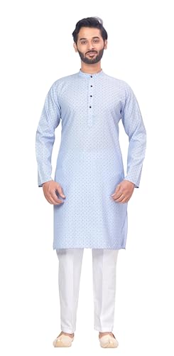 Image of Studio Shringaar Men's Cotton Relaxed Fit Straight Kurta