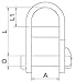 MarineNow 316 Stainless Steel Captive Key Pin Halyard D-Shackle with Bar Choose Size and Quantity (05 mm (3/16