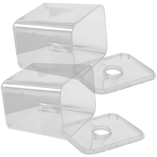DONFAMDS 2個 透明蓋付き綿棒 コッパッド収納ボックス 小型多機能化粧品整理ケース 重ね置き可能で洗練されたデスクトップ用コンテナ
