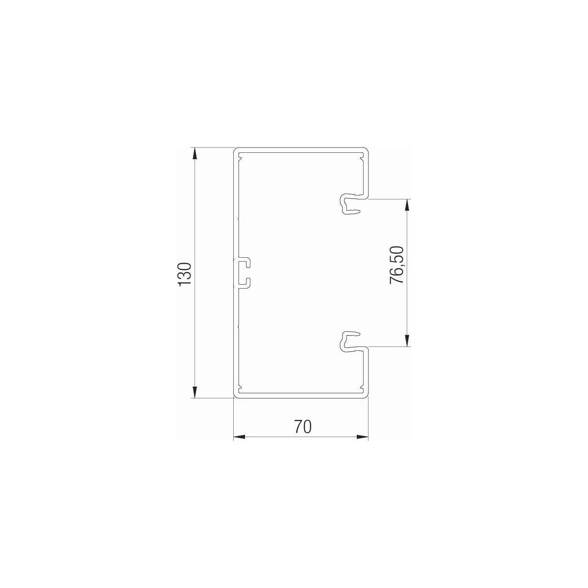 obo-bettermann 6114200 – Kanal gkh-70130rw 70 x 130 x 2000 PC/ABS weiß
