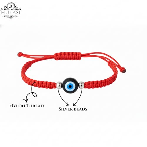 Image of 925 Sterling Silver Evil Eye Bracelet for Men and Women - Nazariya Ankh wala Pure Chandi Ka Hand Band | Buri Nazar se Protection ke Liye | Najar Battu