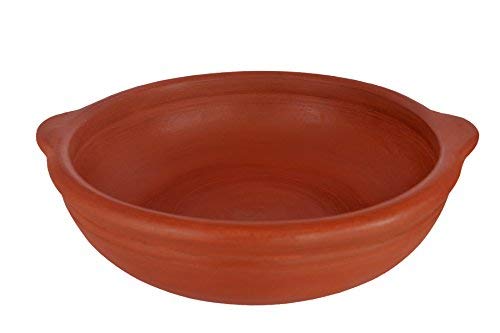 Terre et non émaillée/Mitti/Boue/argile/terre cuite Ensemble de Haandi ronds pour préparer DAL/Sambar/Rasam Lot de 3PC (2 D ', 1 Ltr et 800 ml) size27 Cover