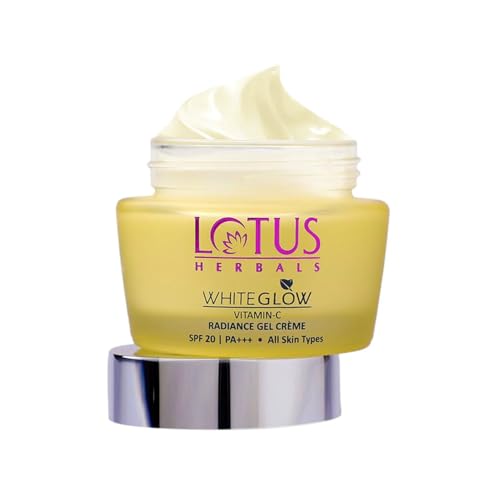 Image of Lotus Herbals WhiteGlow Vitamin C Radiance Cream | SPF 20 | For Dark Spots & Dull Skin | Anti- Pollution | 35g (Pack of 1)