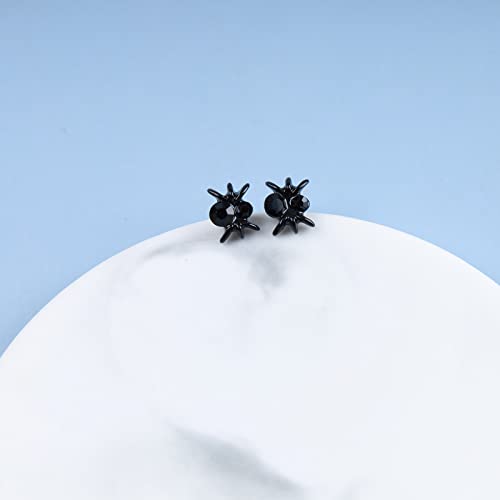 Andelaisi Punk Black Spider Earrings Black Horror Spider Studs Earrings Vintage Tiny Spider Earrings Gothic Spider Funny Earrings Jewelry for Women4