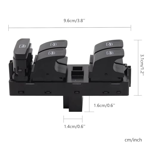 Interrupteur de commande principal lève-vitre Passat 2014-2018 plastique ABS - 6