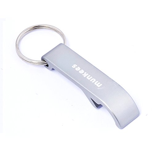 munkees Schlüsselanhänger Flaschenöffner Basic aus hochwertigem Aluminium, Schlüsselring, Überraschungsfarbe, 3457