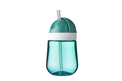 Mepal – Strohhalmbecher Mio – Kleinkind Strohhalm Becher ab 9 Monaten – Auslaufsichere Trinkflasche für Kleinkinder- Spülmaschinengeeignet & BPA frei – 300ml – Deep turquoise