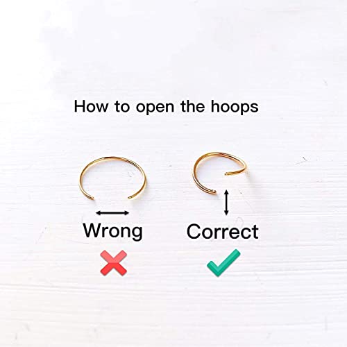 Luckyjewus 3 Pairs 14K Gold Plated Sterling Silver Small Hoop Earrings Set For Women Cartilage Nose Septum Helix Tragus Rings Multiple Piercing Jewelry thumb #7