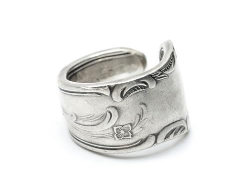 Bague homme couverts antiques en argent fait main 17.1mm style rétro unique Miniblings