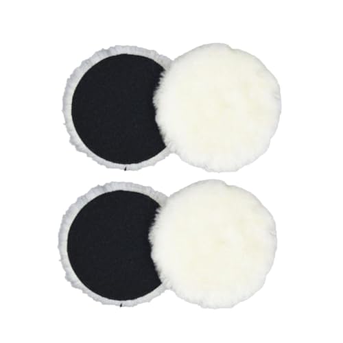 4 Pièces Pad Polissage En Laine Blanc Disque Polissage Pour Lustrage Carrosserie Tampon Polissage Voiture Disque Ponceuse Kit Polissage Voiture Entretien Auto
