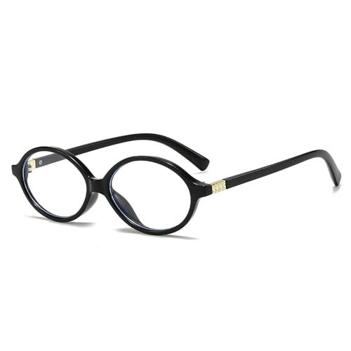 Image of YAMEIZE Small Oval Blue Light Blocking Glasses for Women Men Retro Clear Anti Blue Light Eyeglasses for Computer Gaming
