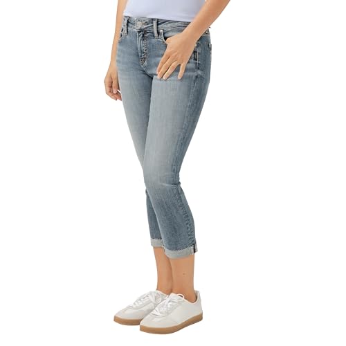 Silver Jeans Co. Women's Elyse Mid Rise Capri2