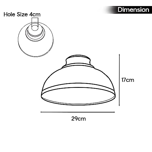 LEDSone Industrial Metal Green Ceiling Pendant Light Shades - Image 3