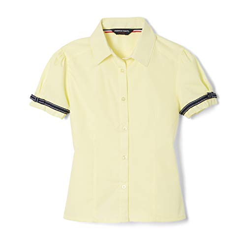 Image of French Toast Big Girls' Short Sleeve Ribbon Bow Blouse