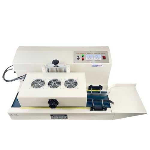 Image of SMART PACK Continuous Electromagnetic Induction Capper Machine for Packaging of PET, HDPE, Glass Jar Sealer | Automatic Conveyor type Heavy-Duty Induction Sealer | Pack of 1 Machine
