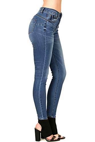 Wax Jeans Women's Juniors High Waist Light Distressing Skinny Jeans2