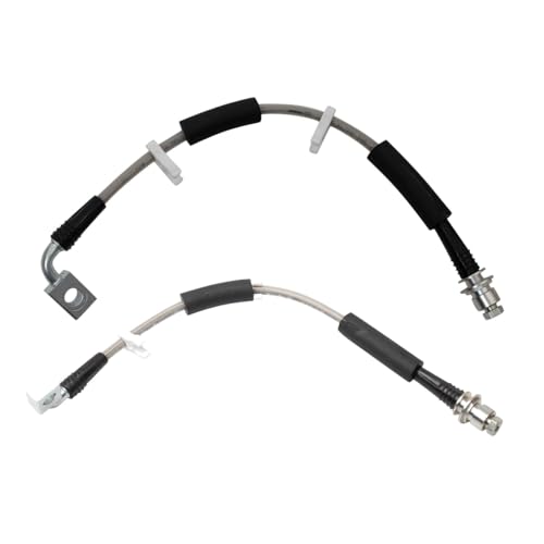 Image of TRQ Front Brake Hose Set Compatible with 2007-2011 Dodge Nitro 2008-2012 Jeep Liberty