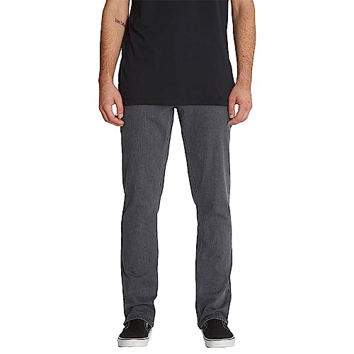 Volcom Men's Regular Vorta Slim Fit Stretch Denim Jean, Easy Enzyme Grey, 29W x 32L