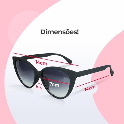 Óculos sol feminino gatinho + case presente preto original estiloso delicado moda