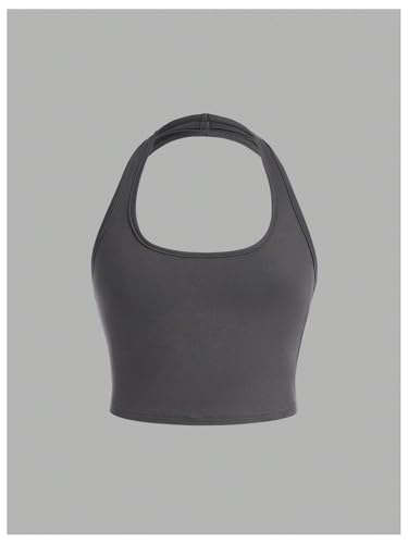 Floerns Girl's 3 Piece Solid Sleeveless Halter Tops Slim Fit Basic Tank Top4