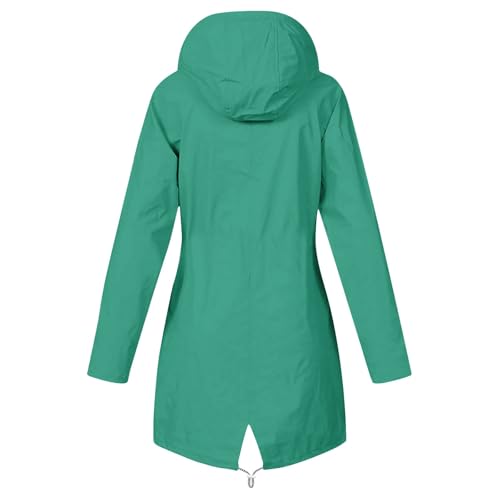 Chaqueta impermeable mujer talla grande abrigo holgado cómodo lluvia 4