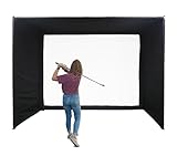 IMPACT SPORTS Golf Enclosure Simulator Enclosure with Premium Square Pole Heavy-Duty Golf Net Cage – Indoor/Outdoor Practice Cage Complete Net and Frame Set (13’1” x 9’10” x 4’11”)