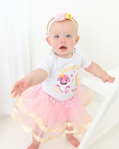 Luke and Lulu Baby Shark Birthday Outfit Girl Collection - 1st Birthday4