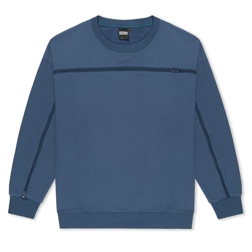 Crewneck | Dialysis, Chemo, and Infusion Access | Cotton Sweatshirt with Wrist-to-Wrist Zipper4