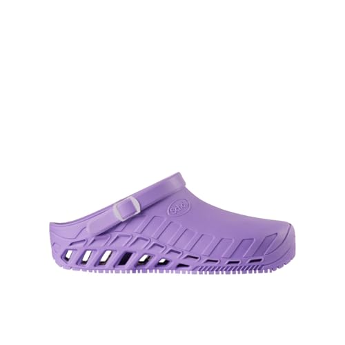 Scholl Clog Evo - Zoccoli Sanitari Professionali per Uomo o Donna, Ultra Leggeri, Comodi e Traspiranti, con Suola Antiscivolo, Soletta in Memory Removibile e Cinturino Rotante