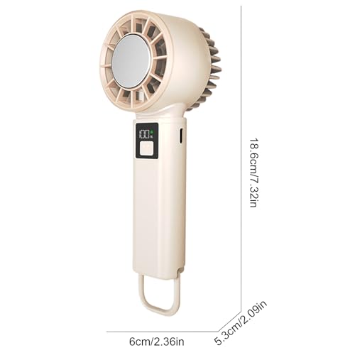 Ventilateur portable USB rechargeable 2000 mAh pliable à 5 vitesses - 6