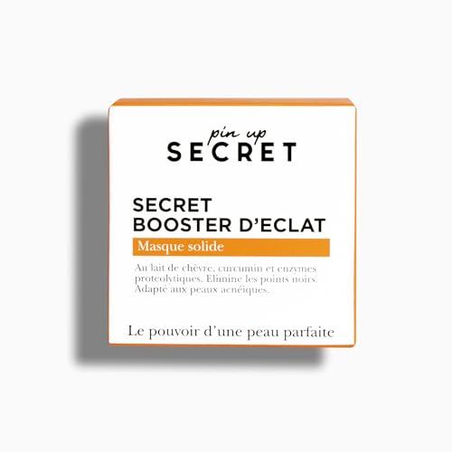 PIN UP SECRET - Secret Booster d'Éclat - Masque Visage Solide au Lait de Chèvre & Curcuma - Nettoyant & Anti-inflammatoire - Élimine les Points Noirs - Tous types de peaux - 70 gr – vue 5