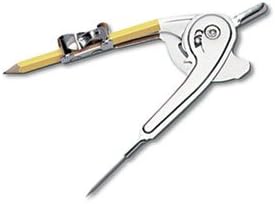 Ball Bearing Compass W/ Traditional Pointed Tip, 12" Maximum Dia., Metal, Dozen