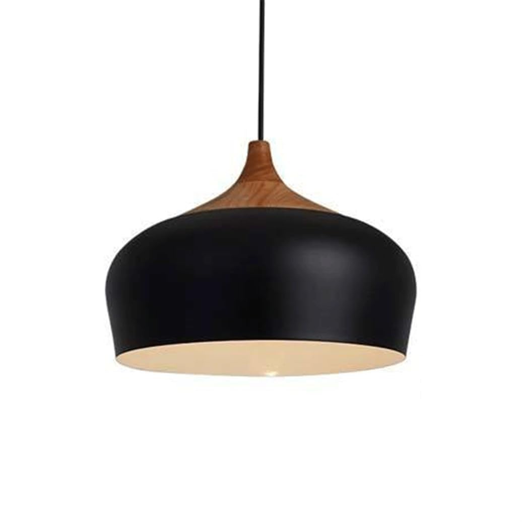 LUOYAOB Farmhouse Chandelier Black Vintage Pendant Light Mid Century Indoor Hanging Lamp for Dining Room Kitchen Island Entryway Foyer Living Room Ceiling Fixture(Black,30cm/11.8in)