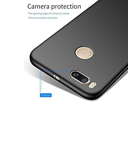 Image of Mobile Back Cover Case for Xiaomi Mi A1 (Silicone Case|CameraProtection|Black SC1510)