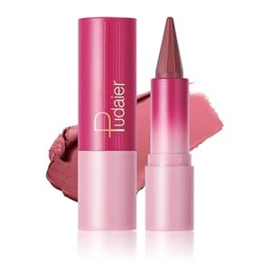 2-in-1 Gradient Matte Lip Liner and Lipstick, Long Lasting and High Pigmented Lipstick for Women with Gradual Ombre Effect, Precise Contouring, Easy-to-Use Crayon Form for Velvet Smooth Lip Makeup