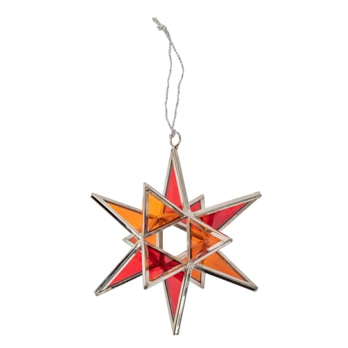 Red & Orange Moravian Star Ornament