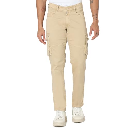 Image of Spykar Men's Regular Cargo Pants